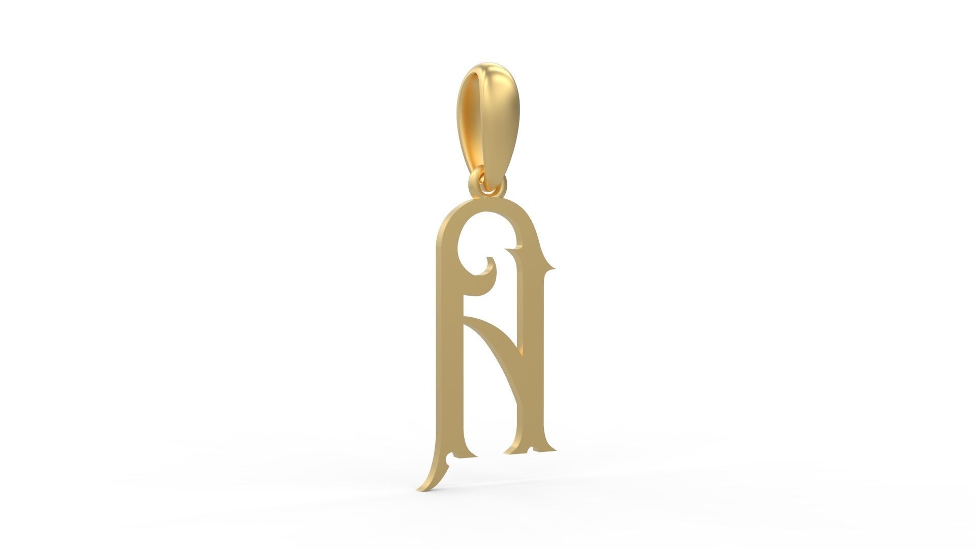 Initial Letters Pendant Sandorian A 3D print model_3