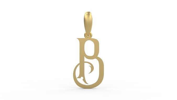 Initial Letters Pendant Sandorian B 3D print model