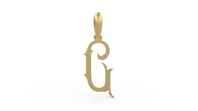 Initial Letters Pendant Sandorian C 3D print model