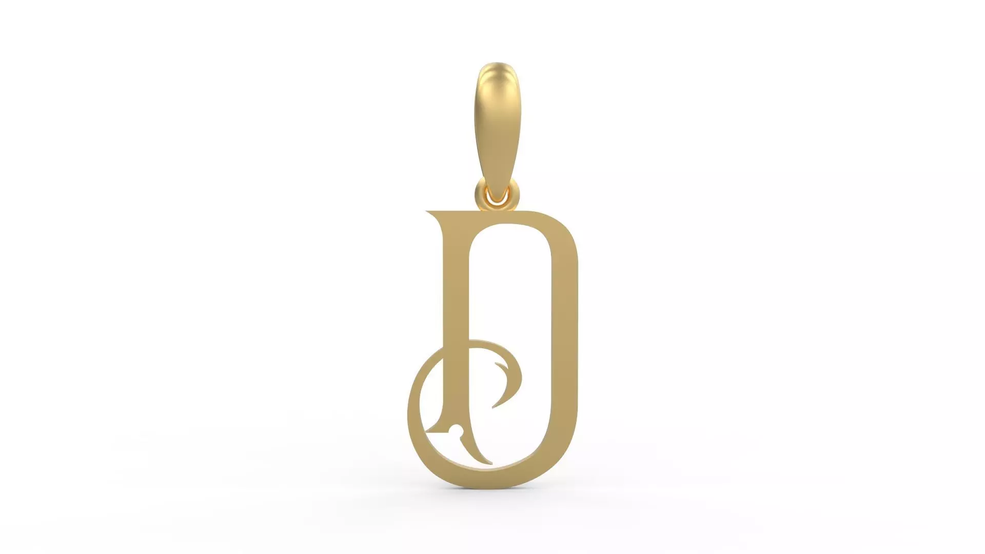 Initial Letters Pendant Sandorian D 3D print model_0