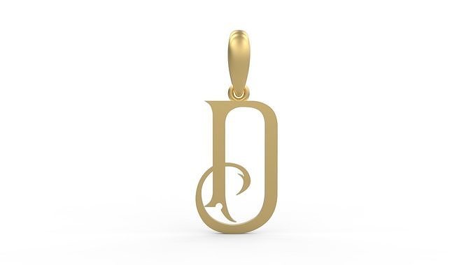 Initial Letters Pendant Sandorian D 3D print model