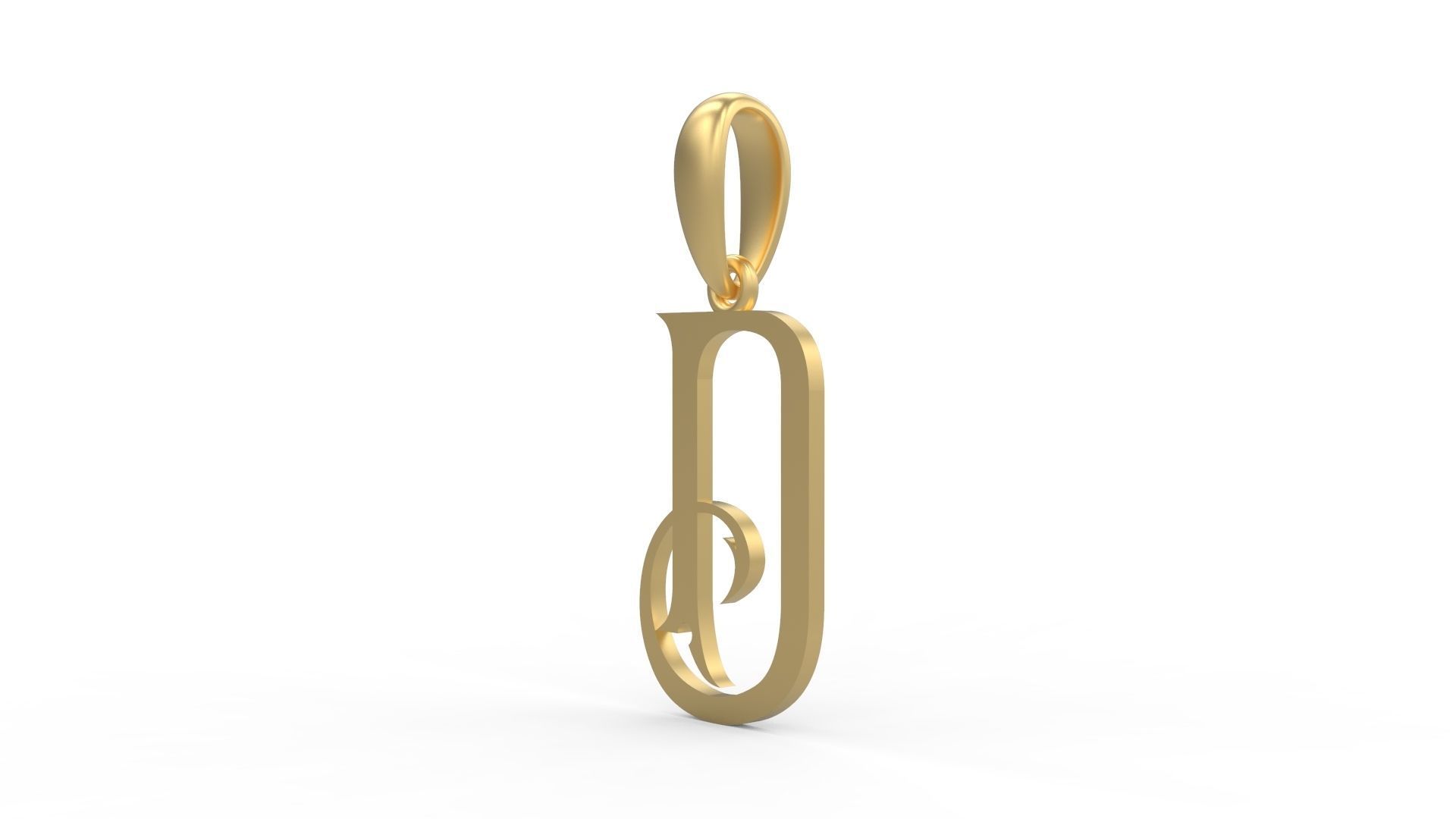 Initial Letters Pendant Sandorian D 3D print model_1