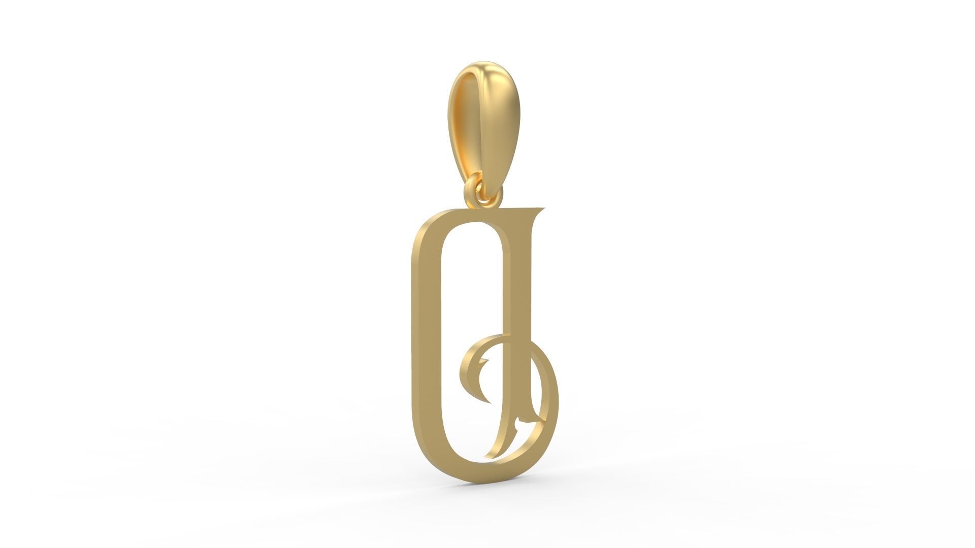 Initial Letters Pendant Sandorian D 3D print model_3