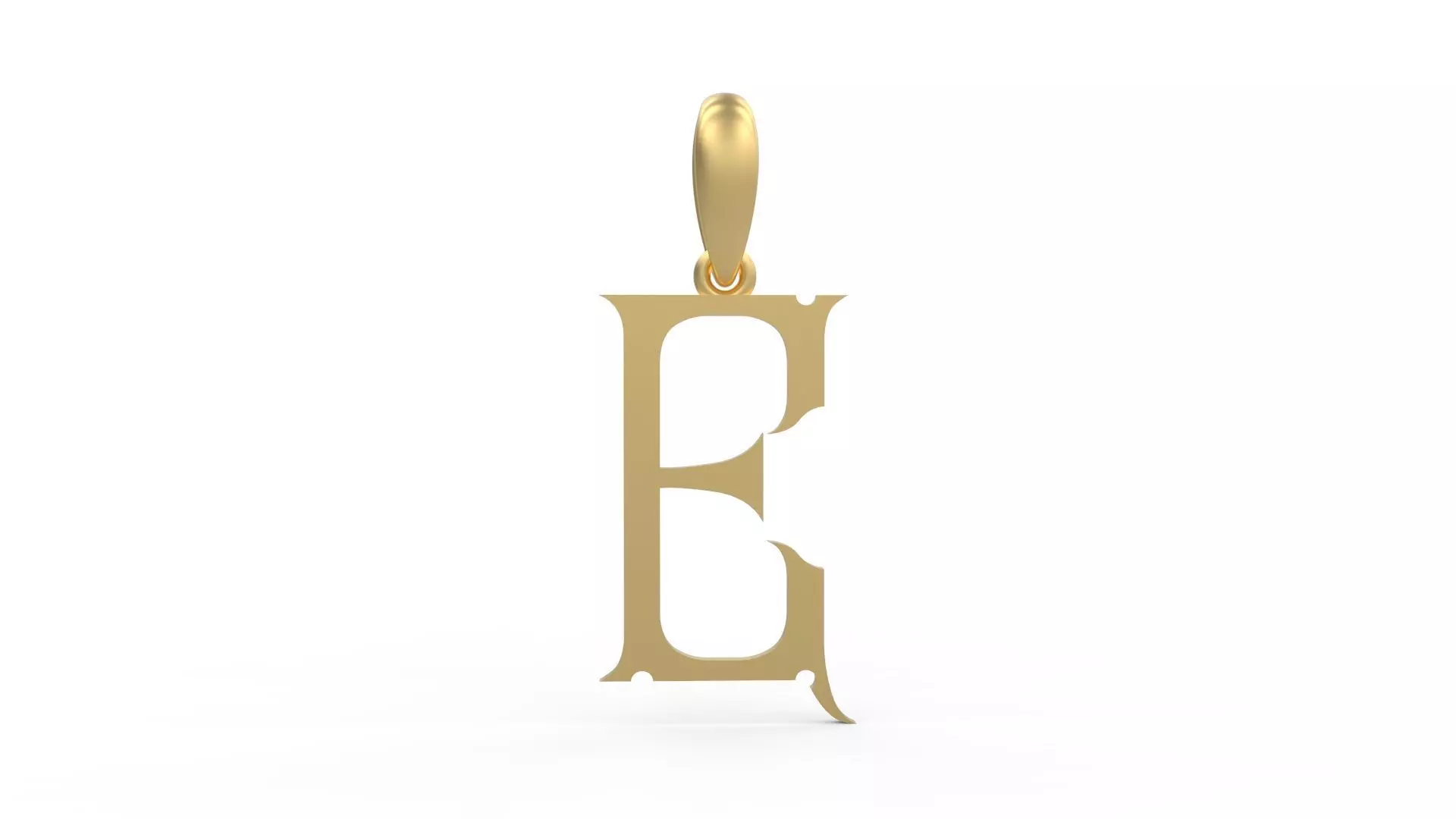 Initial Letters Pendant Sandorian E 3D print model_0