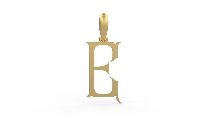 Initial Letters Pendant Sandorian E 3D print model