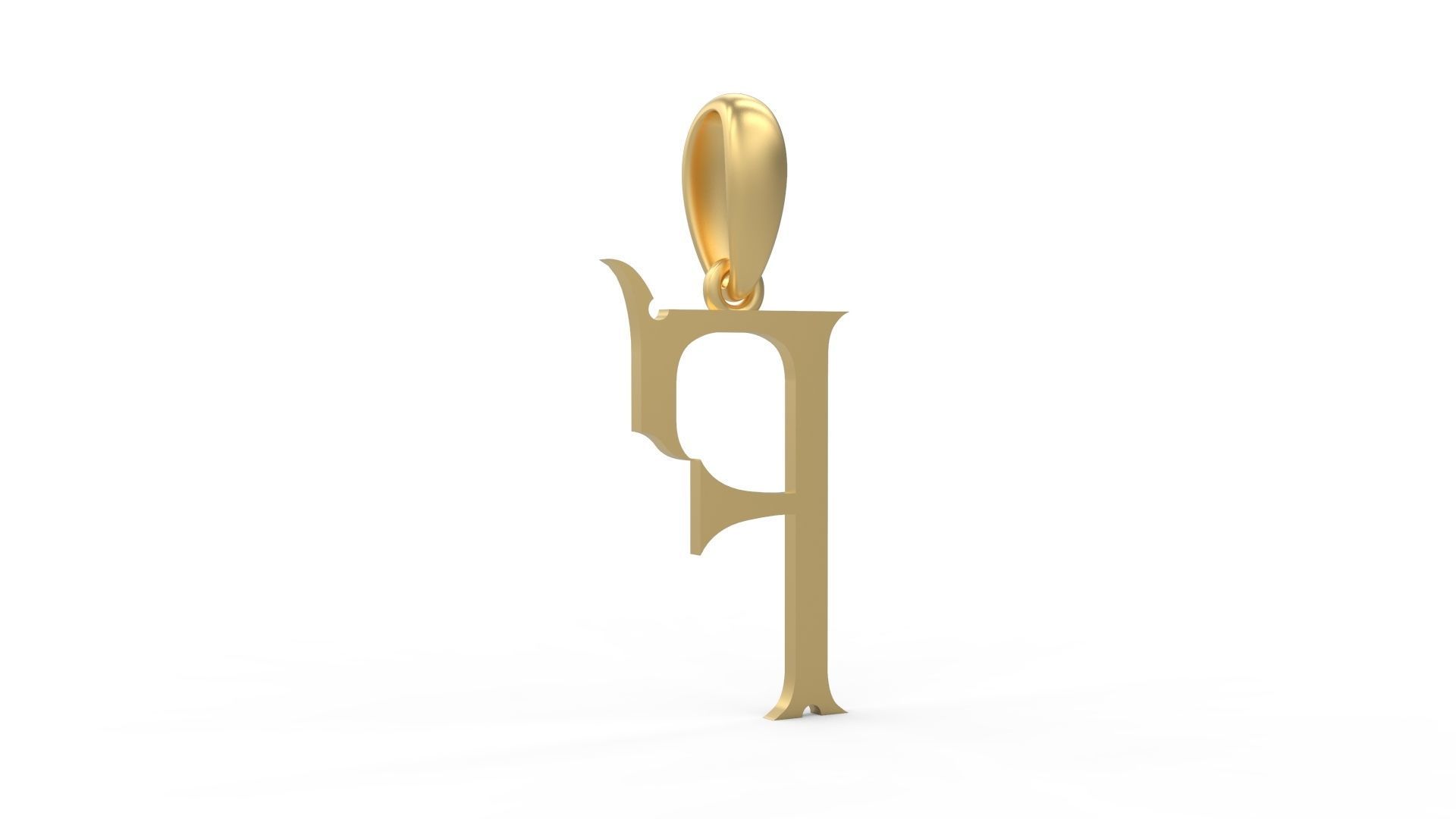 Initial Letters Pendant Sandorian F 3D print model_3