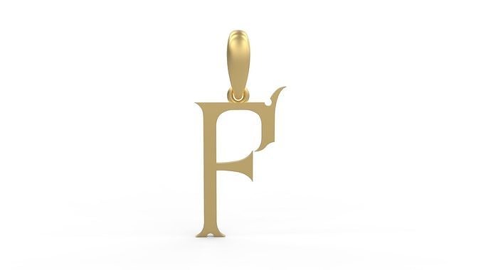 Initial Letters Pendant Sandorian F 3D print model