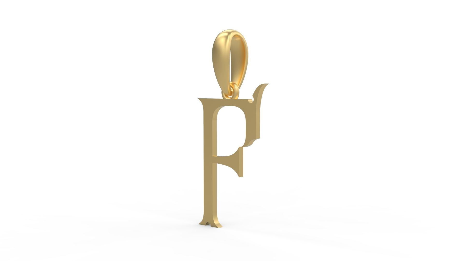 Initial Letters Pendant Sandorian F 3D print model_1