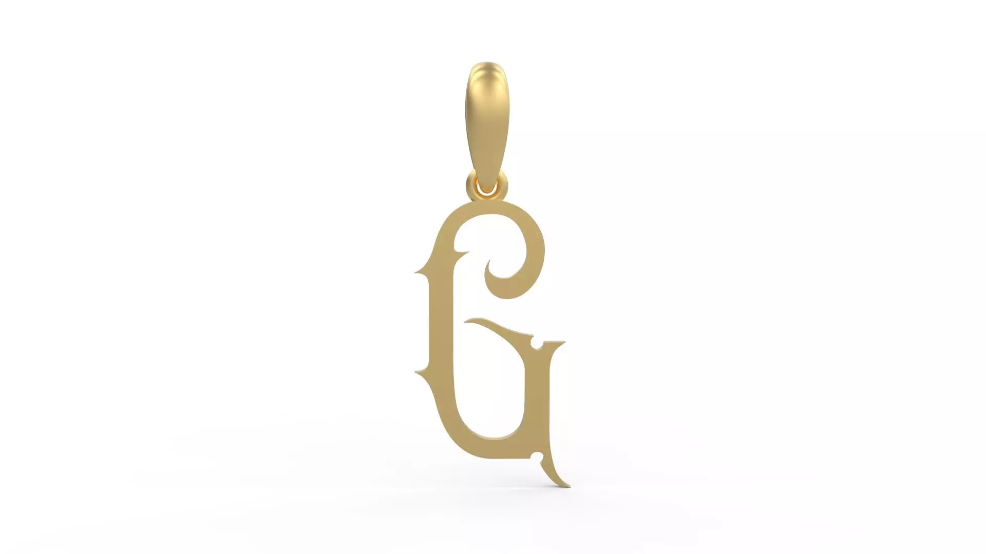 Initial Letters Pendant Sandorian G 3D print model_0