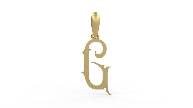 Initial Letters Pendant Sandorian G 3D print model
