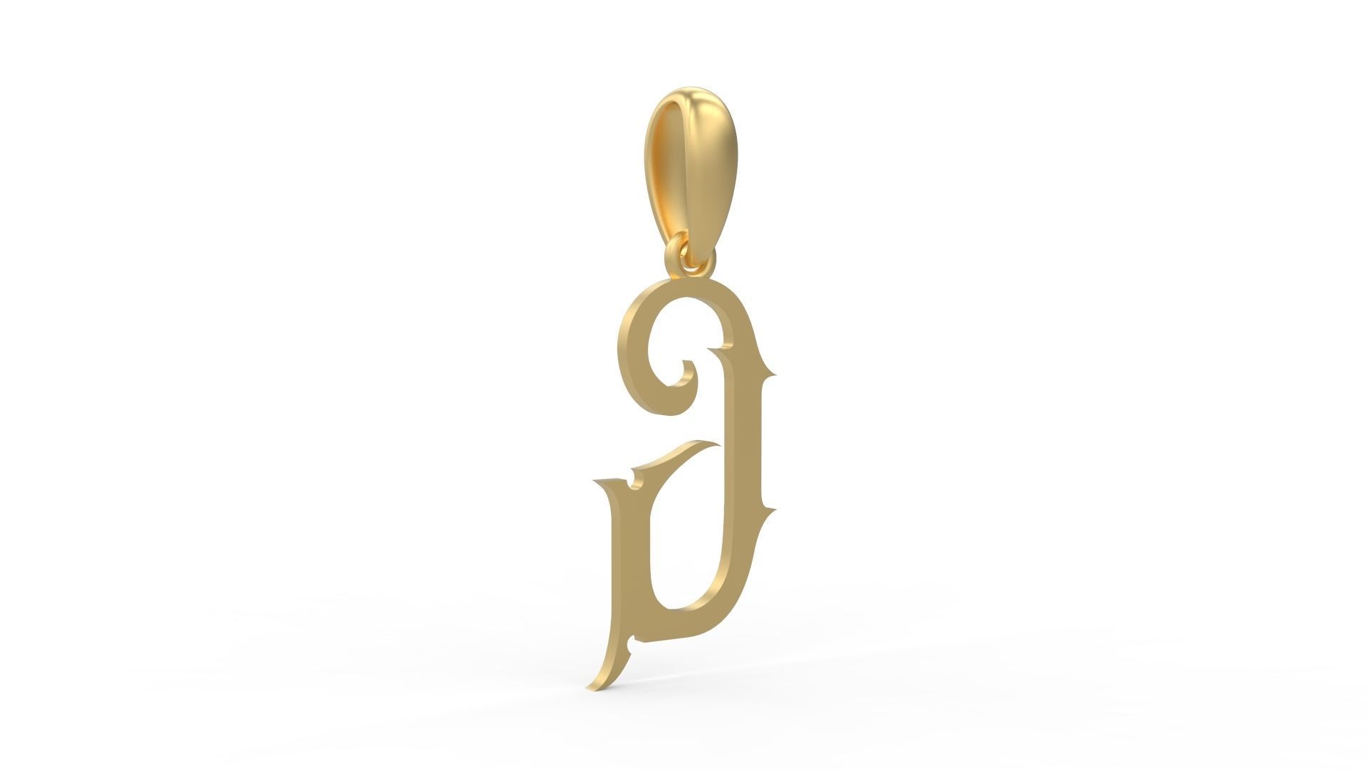 Initial Letters Pendant Sandorian G 3D print model_3