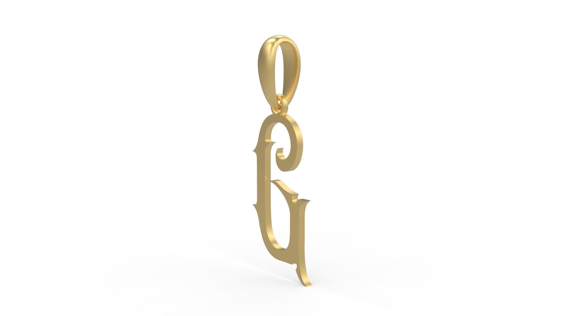 Initial Letters Pendant Sandorian G 3D print model_1