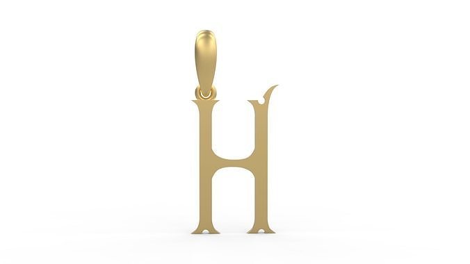 Initial Letters Pendant Sandorian H 3D print model