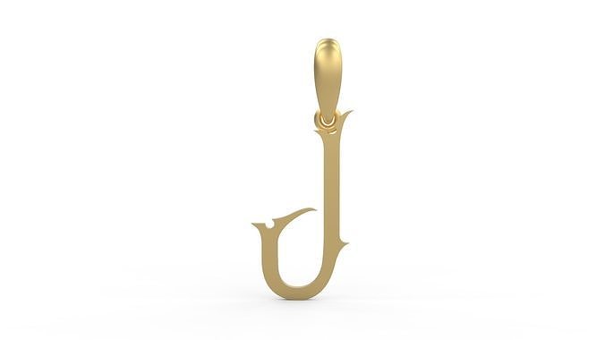 Initial Letters Pendant Sandorian J 3D print model