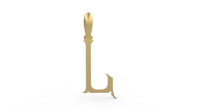 Initial Letters Pendant Sandorian L 3D print model
