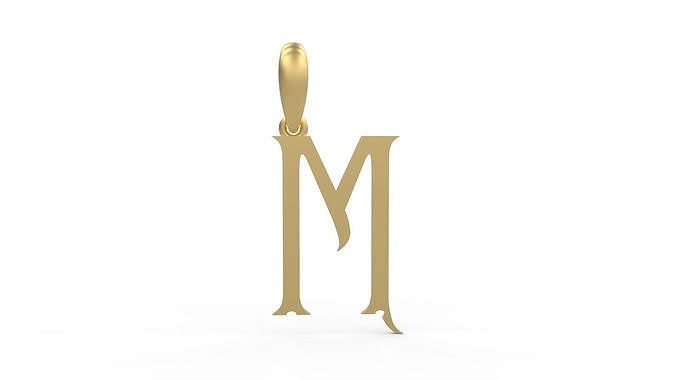 Initial Letters Pendant Sandorian M 3D print model