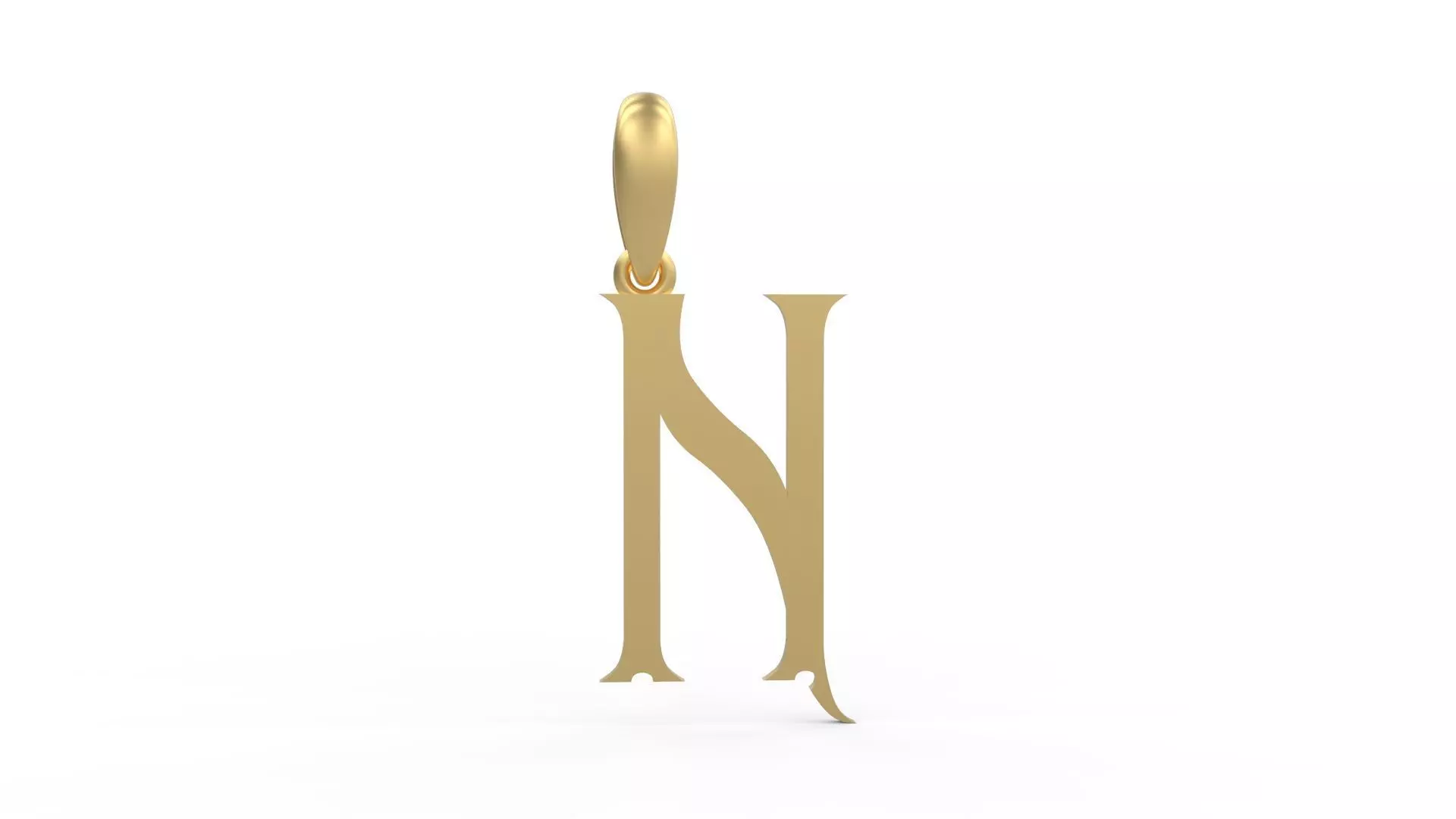 Initial Letters Pendant Sandorian N 3D print model_0