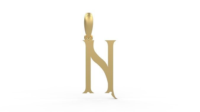 Initial Letters Pendant Sandorian N 3D print model