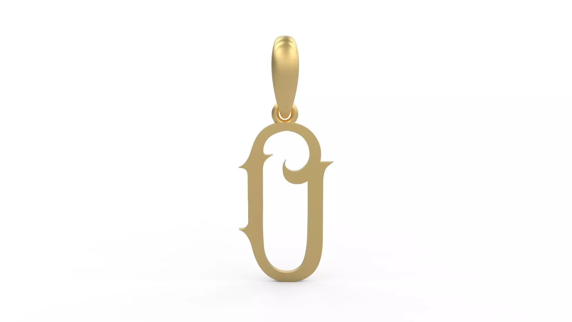 Initial Letters Pendant Sandorian O 3D print model_0