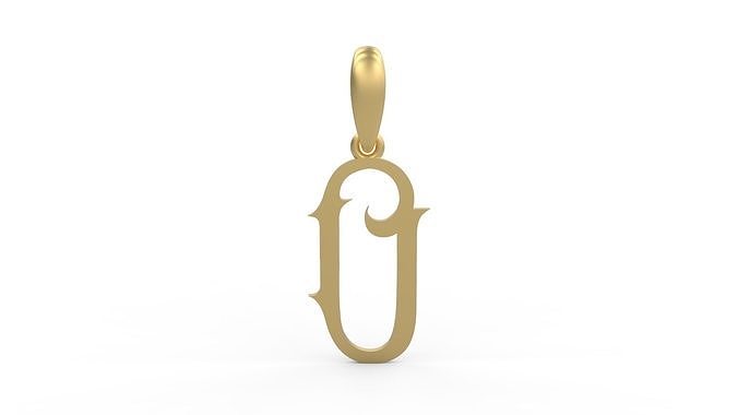 Initial Letters Pendant Sandorian O 3D print model