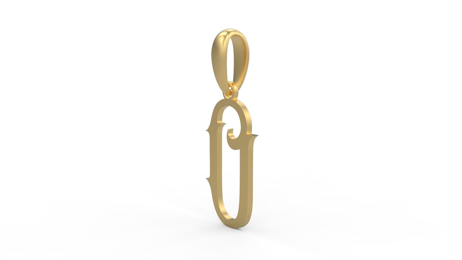 Initial Letters Pendant Sandorian O 3D print model_1