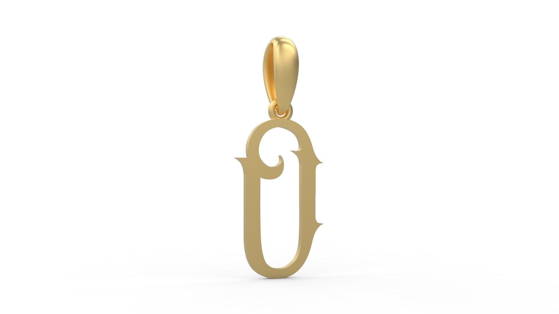 Initial Letters Pendant Sandorian O 3D print model_3