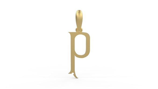 Initial Letters Pendant Sandorian P 3D print model