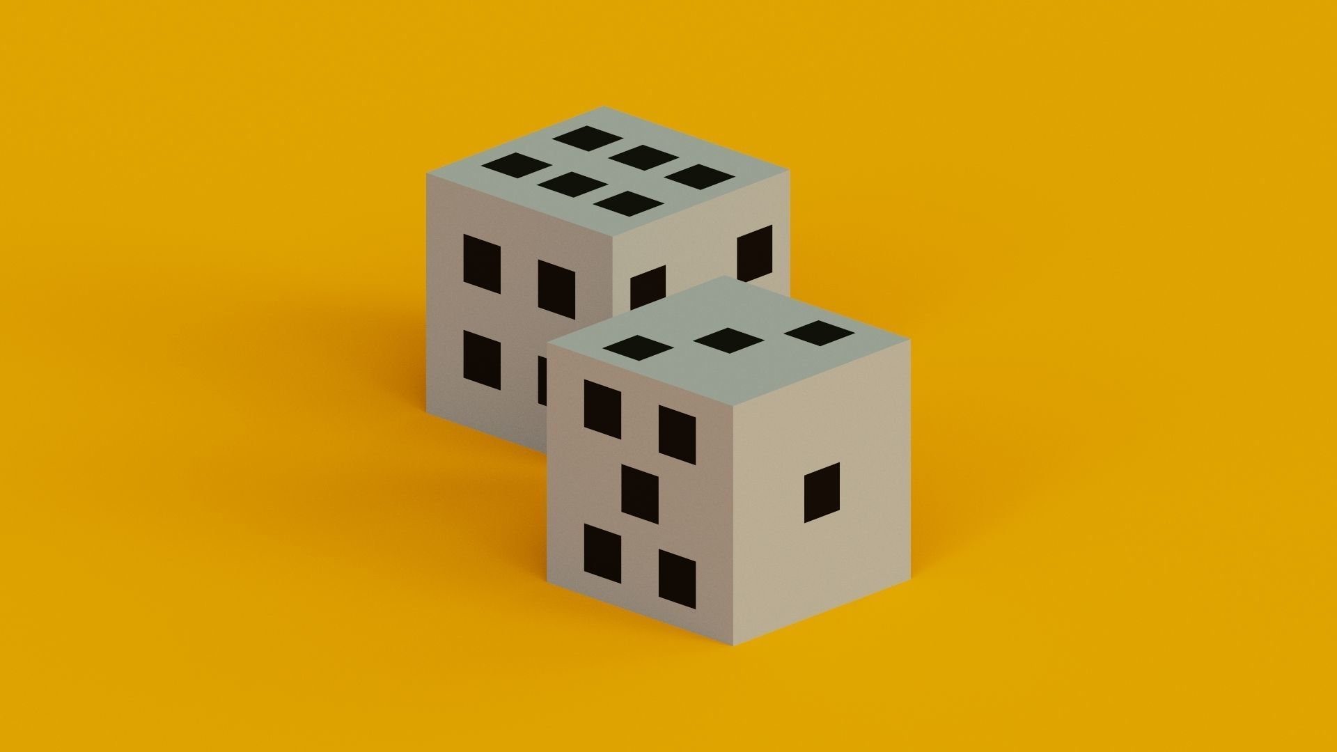 3D model Voxel Dice 3D Low Poly Model Low-poly 3D model_1