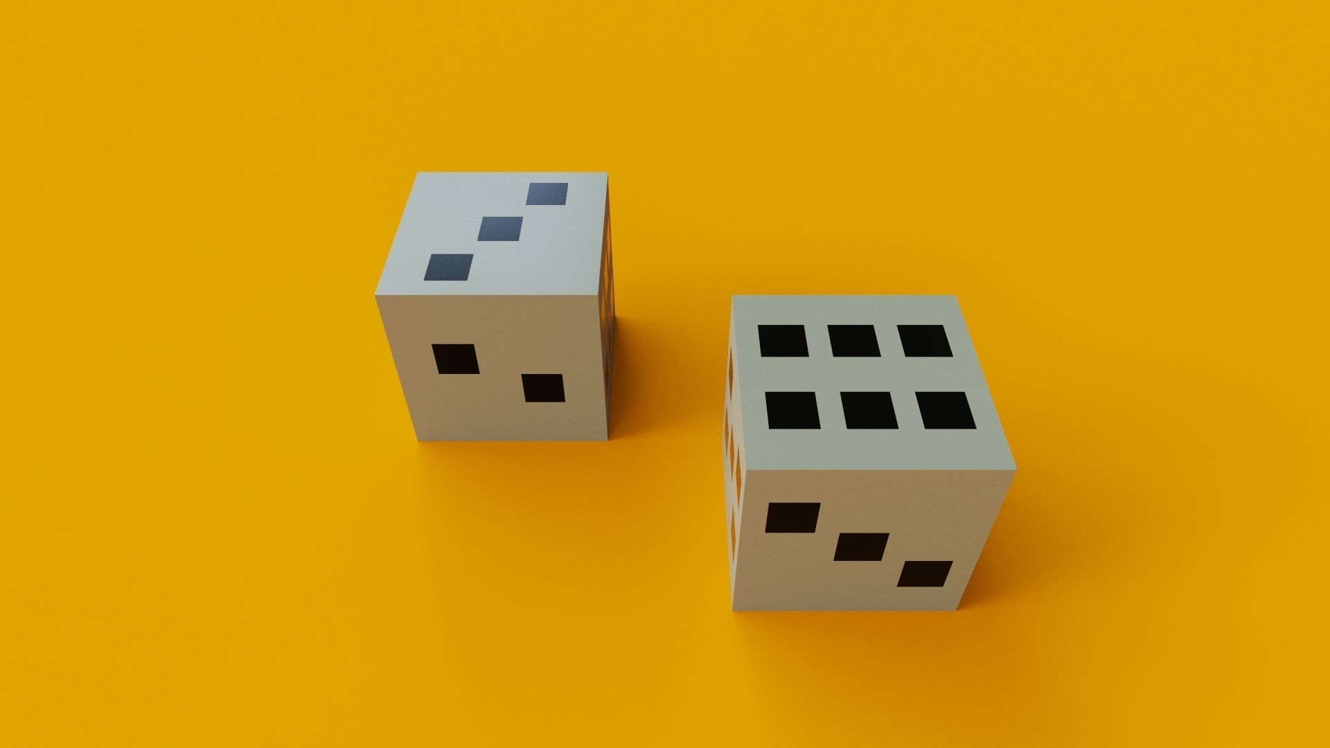 3D model Voxel Dice 3D Low Poly Model Low-poly 3D model_4