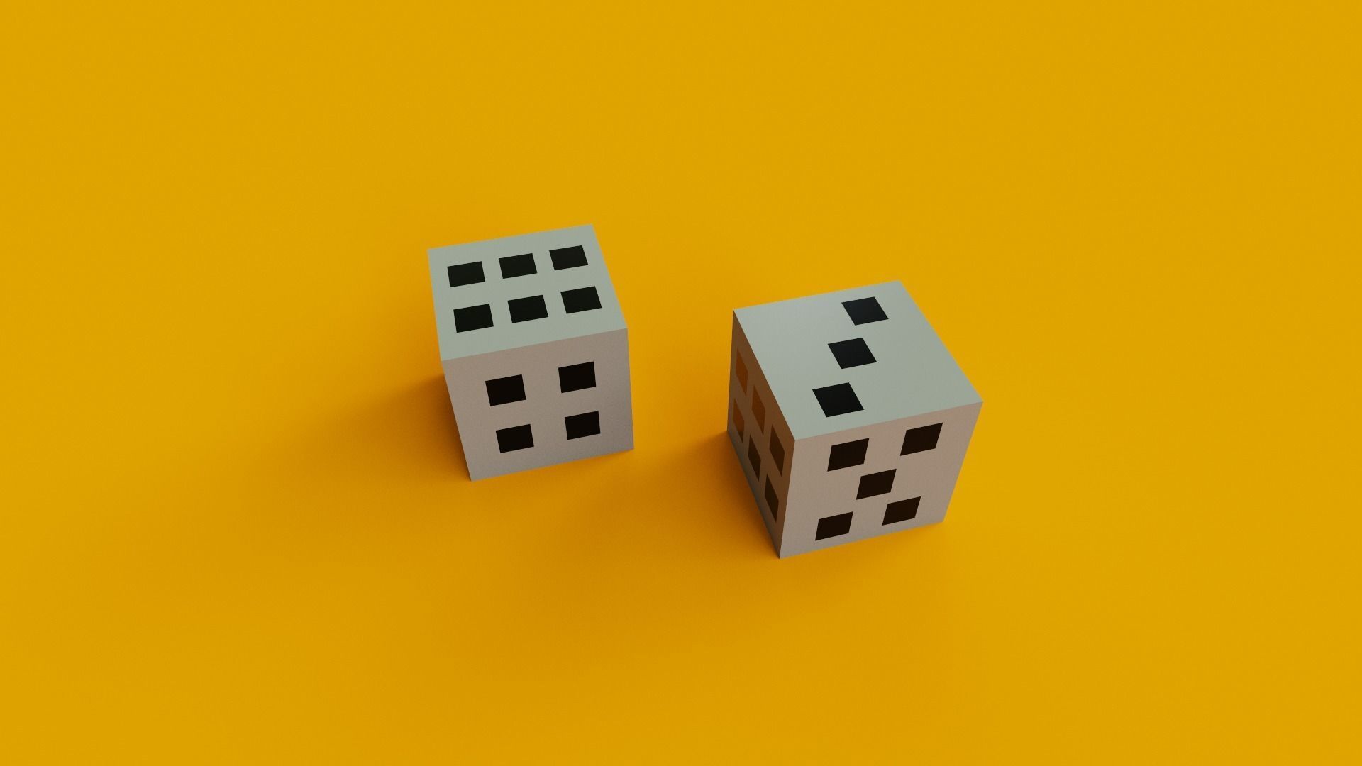 3D model Voxel Dice 3D Low Poly Model Low-poly 3D model_9