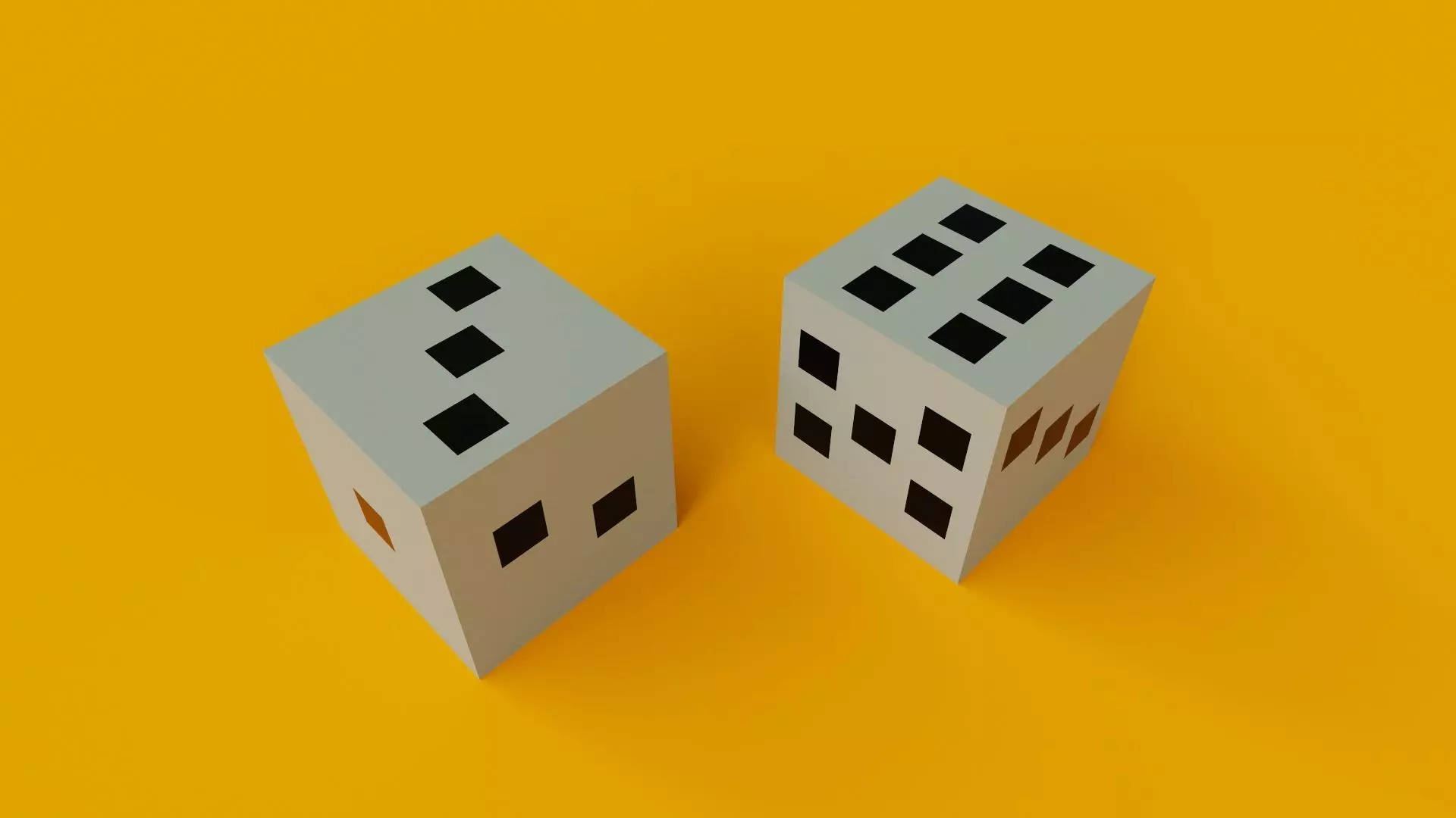 3D model Voxel Dice 3D Low Poly Model Low-poly 3D model_0