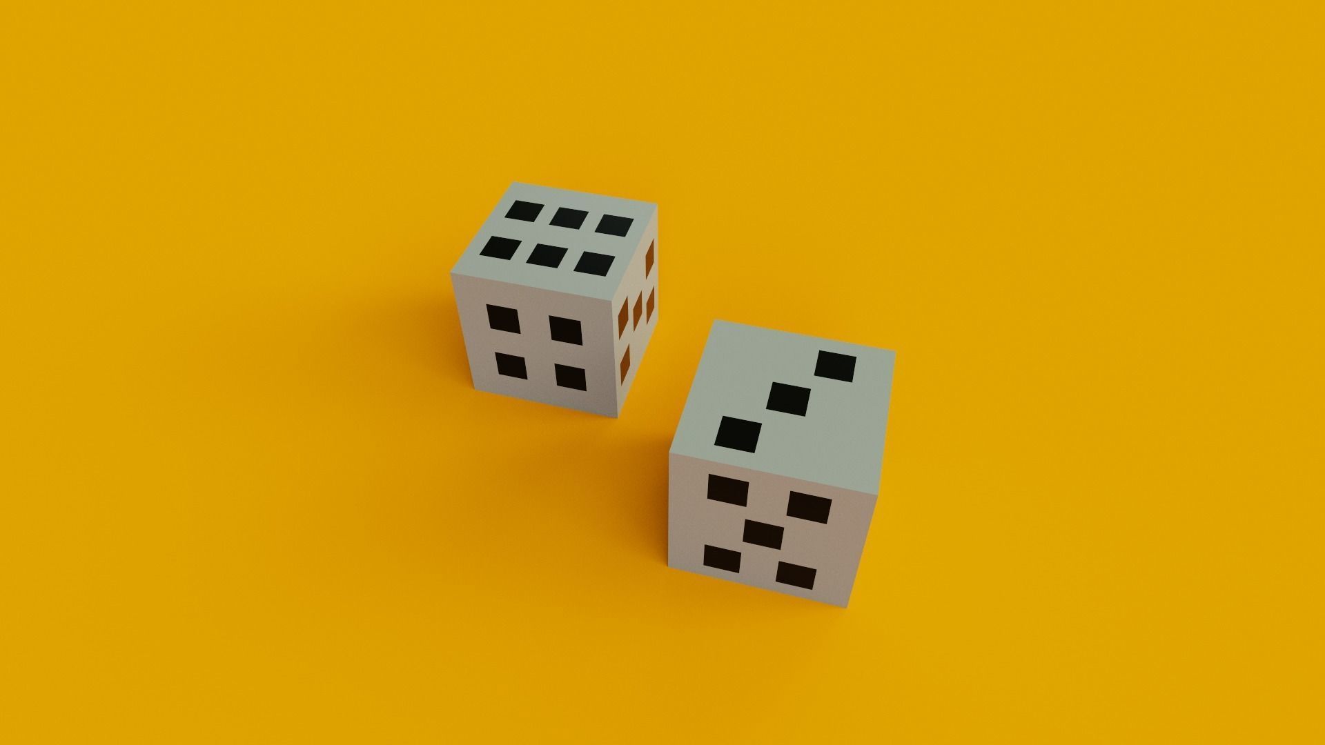 3D model Voxel Dice 3D Low Poly Model Low-poly 3D model_8