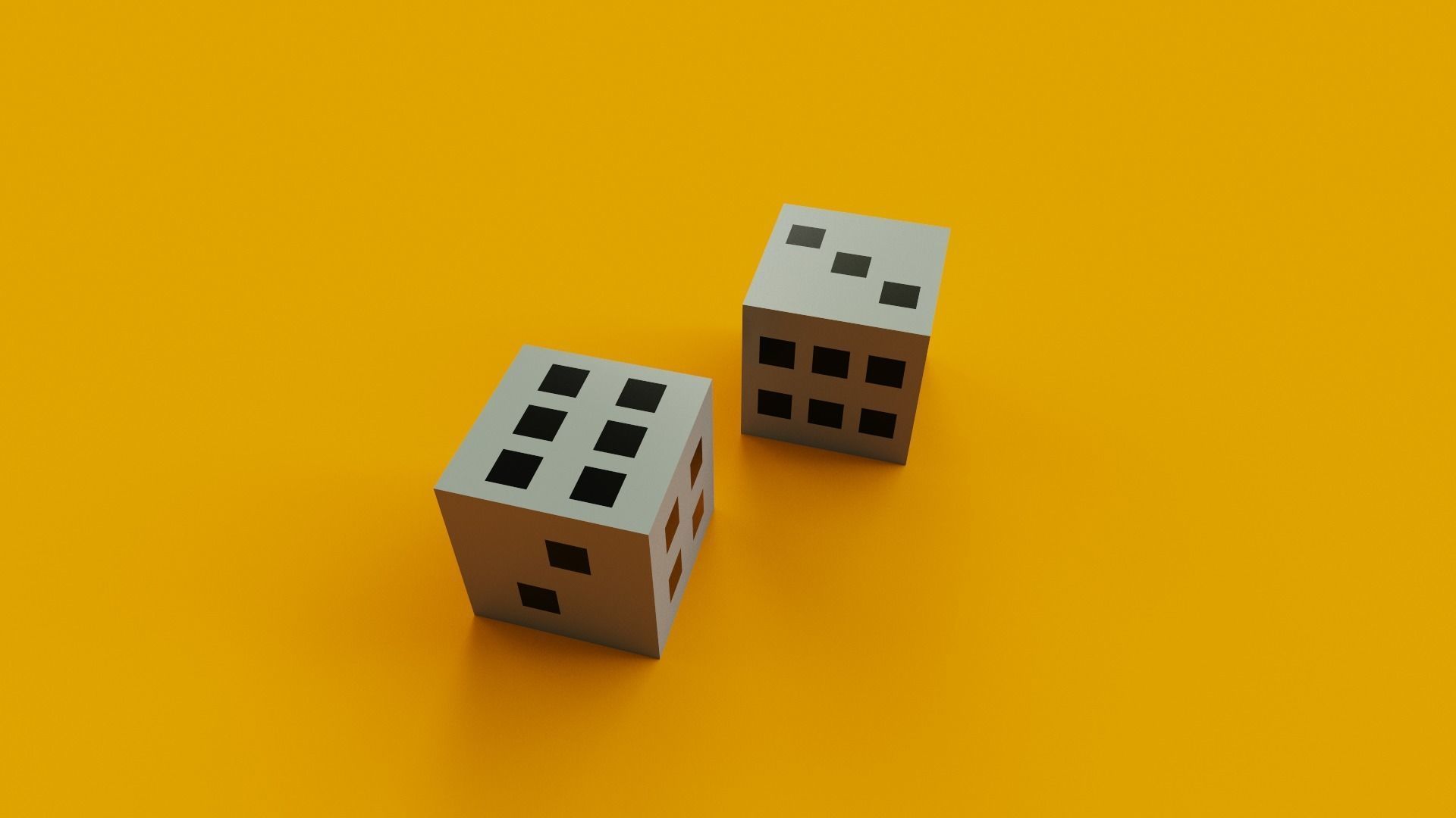 3D model Voxel Dice 3D Low Poly Model Low-poly 3D model_10