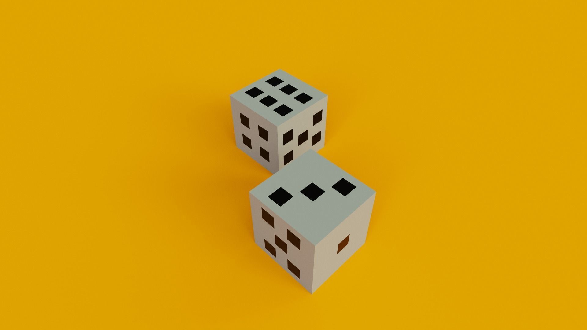 3D model Voxel Dice 3D Low Poly Model Low-poly 3D model_7