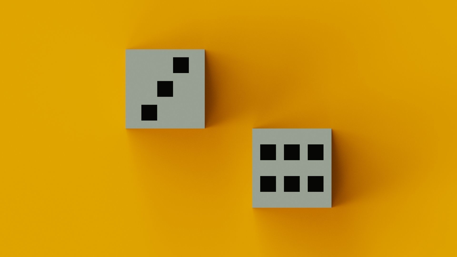 3D model Voxel Dice 3D Low Poly Model Low-poly 3D model_2