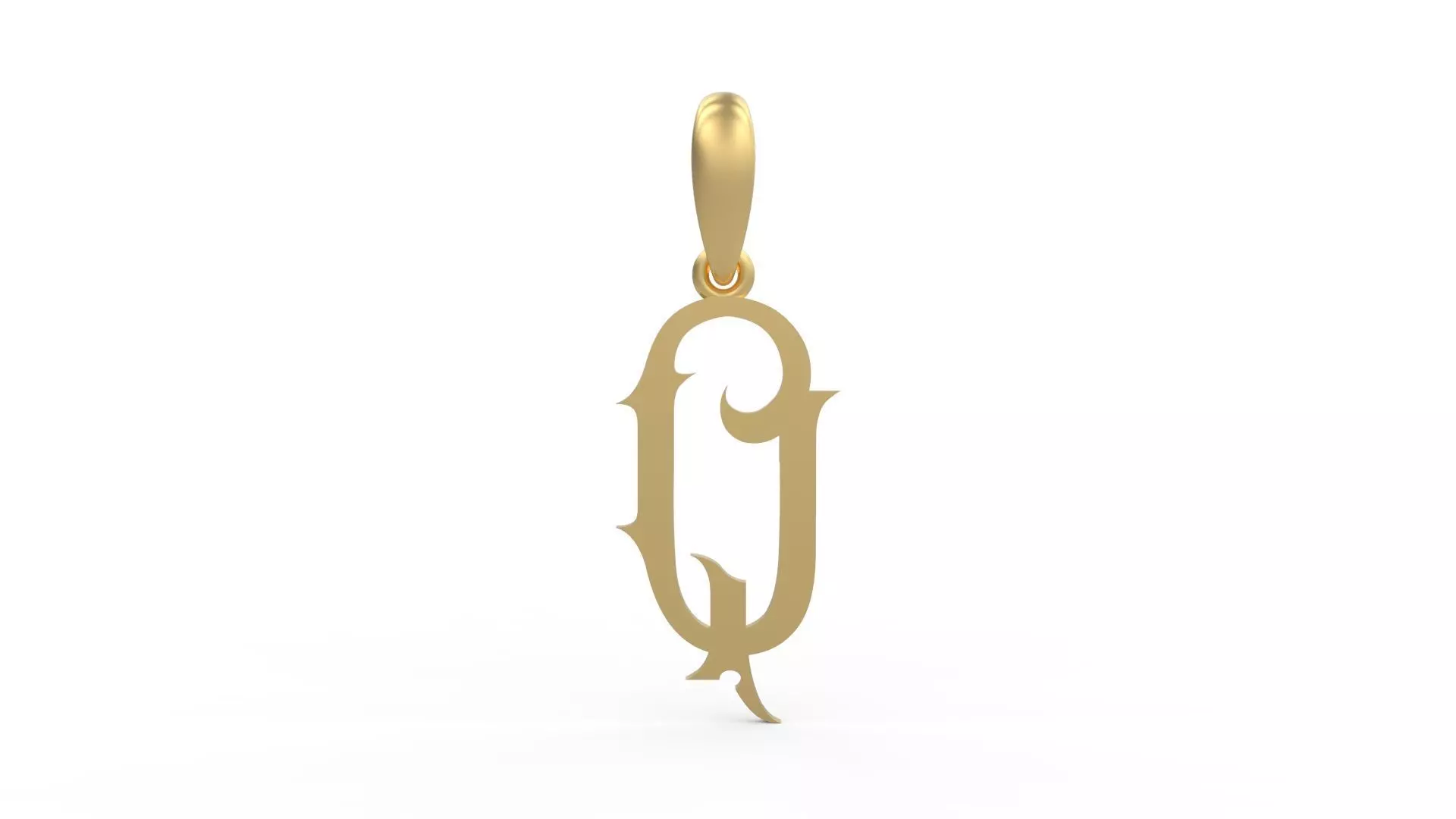 Initial Letters Pendant Sandorian Q 3D print model_0