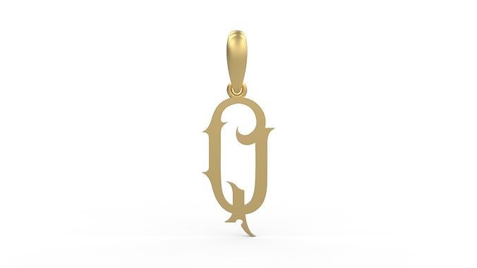 Initial Letters Pendant Sandorian Q 3D print model