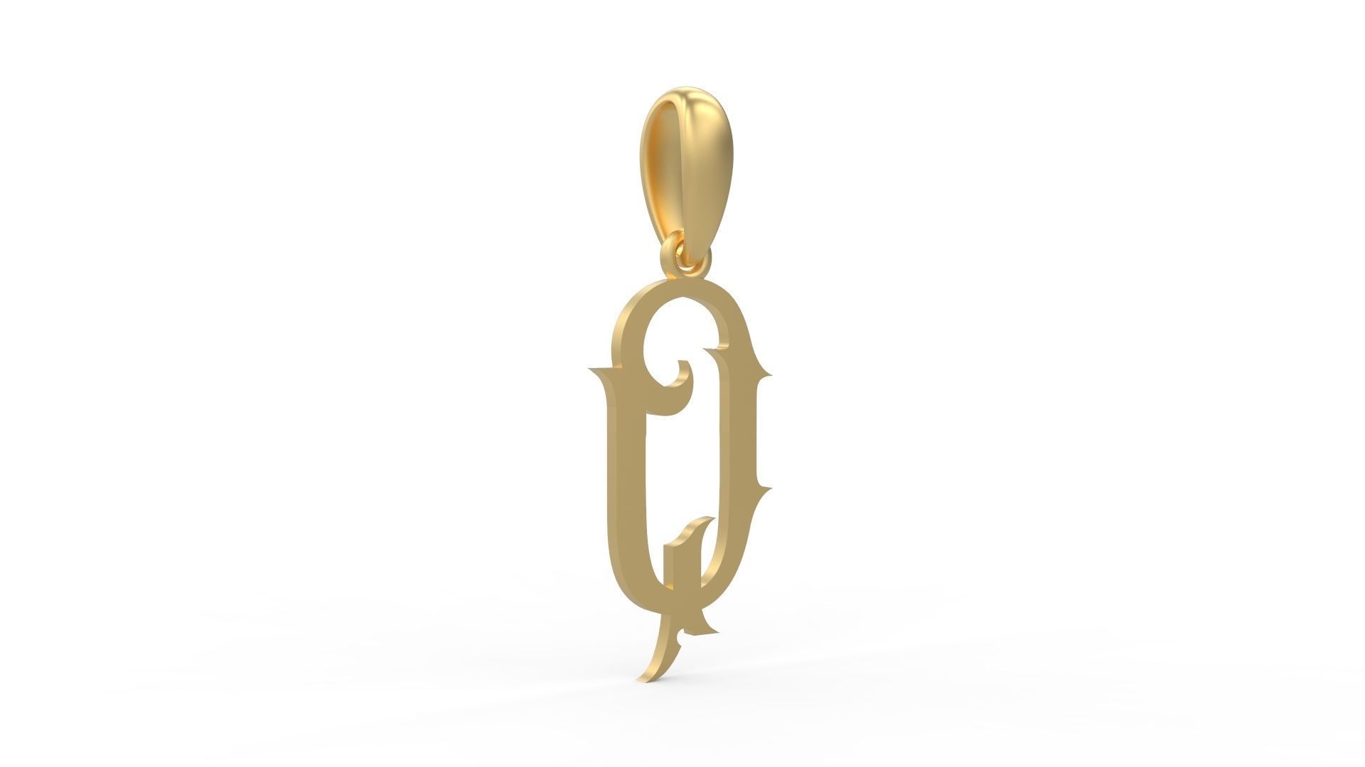 Initial Letters Pendant Sandorian Q 3D print model_3