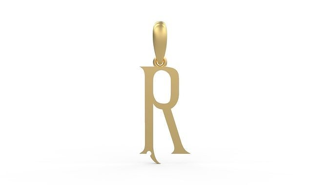 Initial Letters Pendant Sandorian R 3D print model