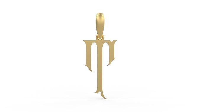 Initial Letters Pendant Sandorian T 3D print model