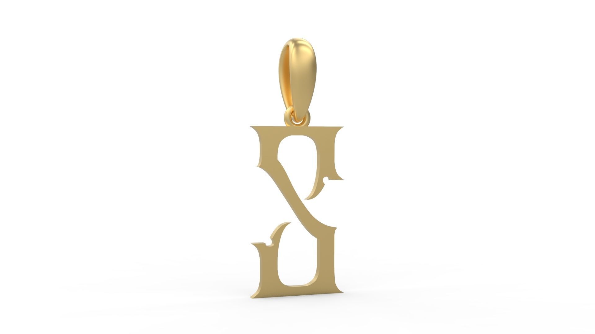 Initial Letters Pendant Sandorian Z 3D print model_3