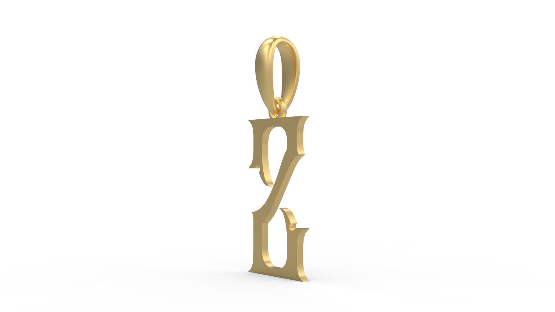 Initial Letters Pendant Sandorian Z 3D print model_1