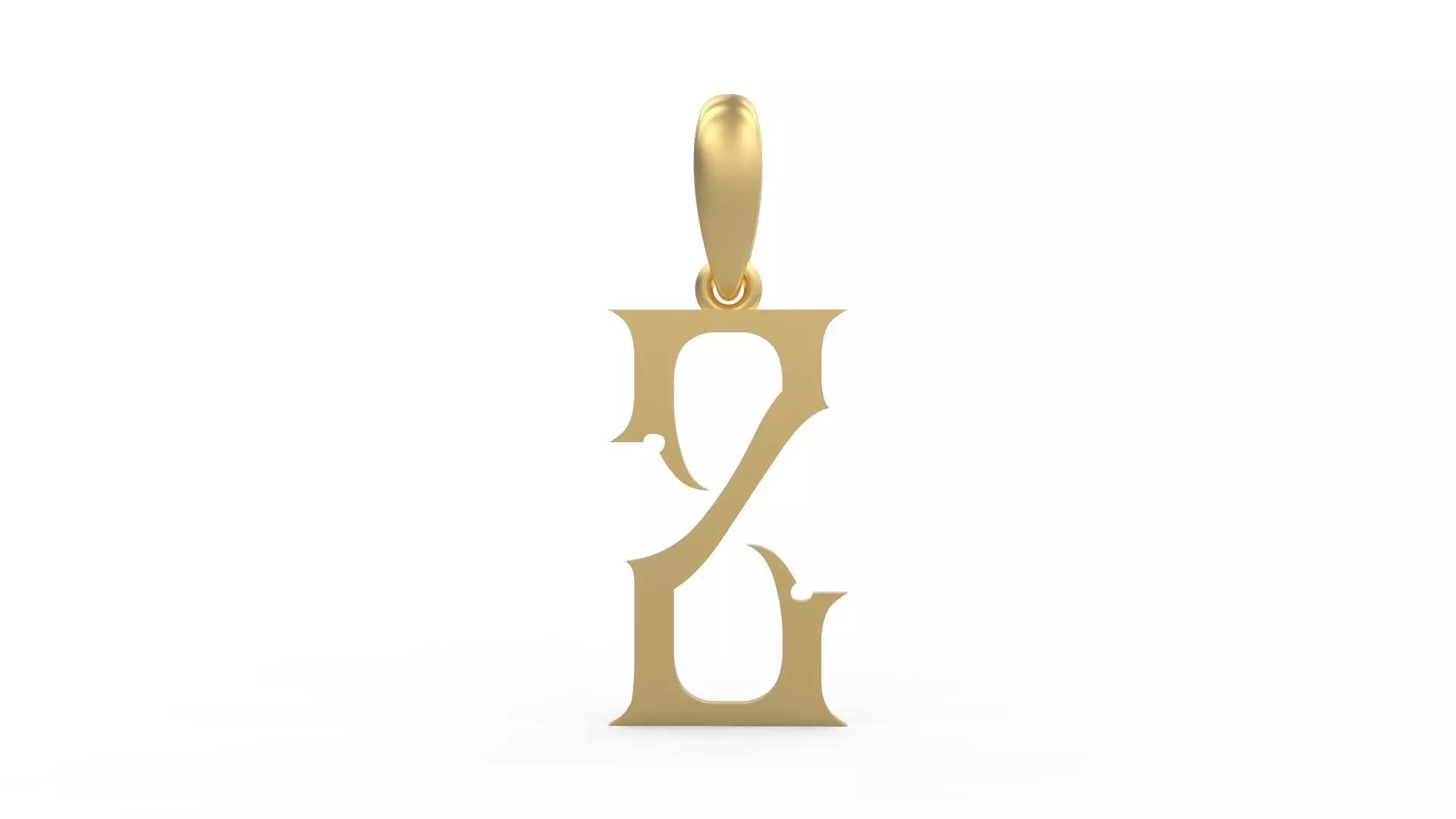 Initial Letters Pendant Sandorian Z 3D print model_0