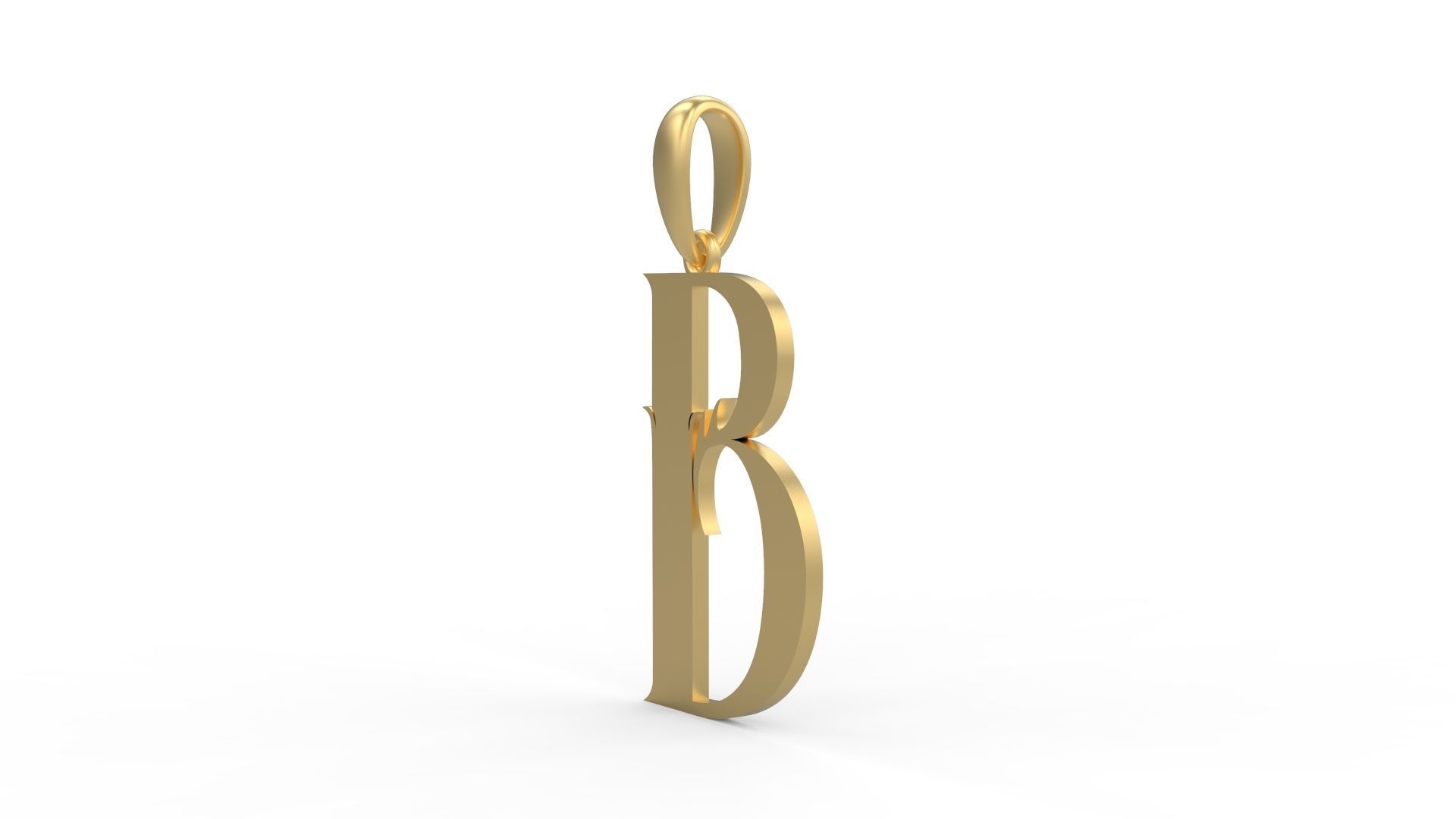 Initial Letters Pendant SkinerScort B 3D print model_1