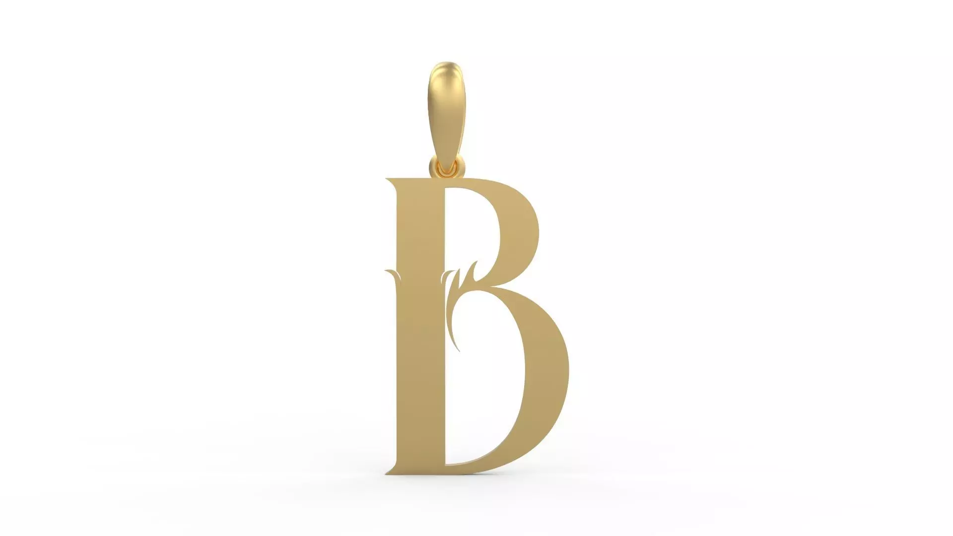 Initial Letters Pendant SkinerScort B 3D print model_0
