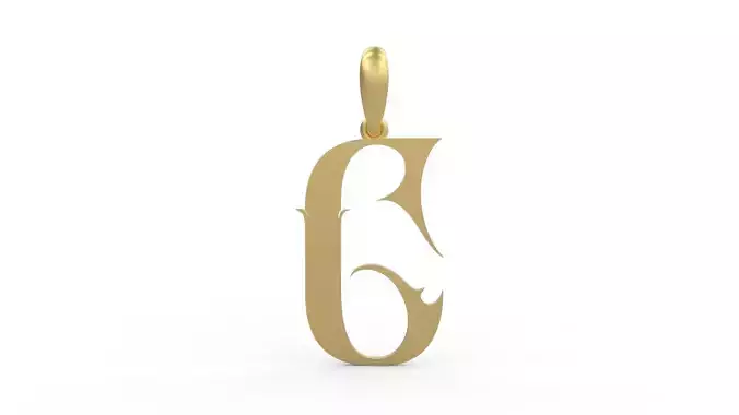 Initial Letters Pendant SkinerScort C
