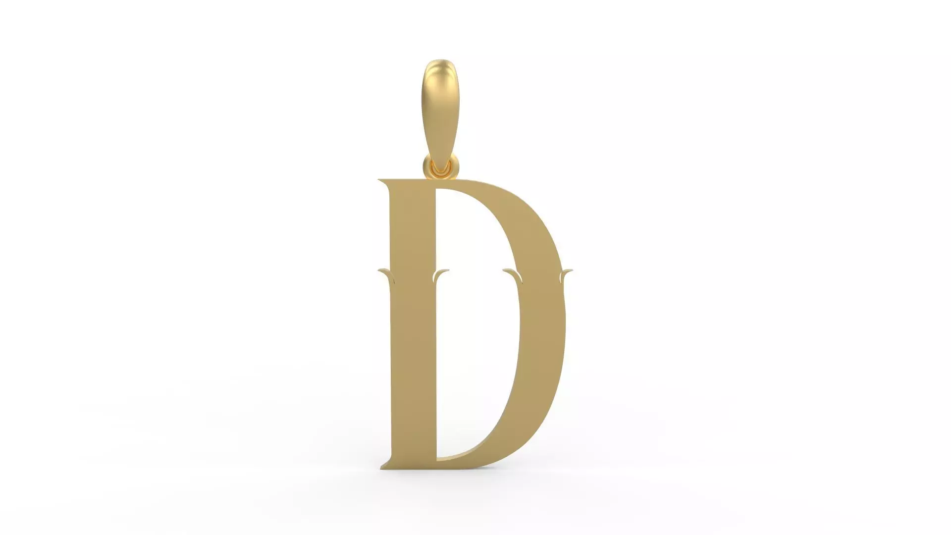 Initial Letters Pendant SkinerScort D 3D print model_0