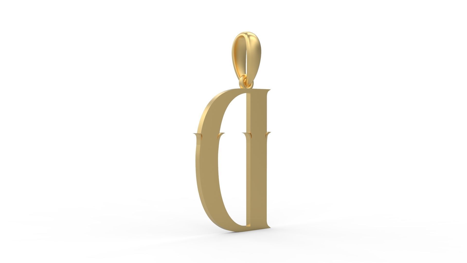 Initial Letters Pendant SkinerScort D 3D print model_3