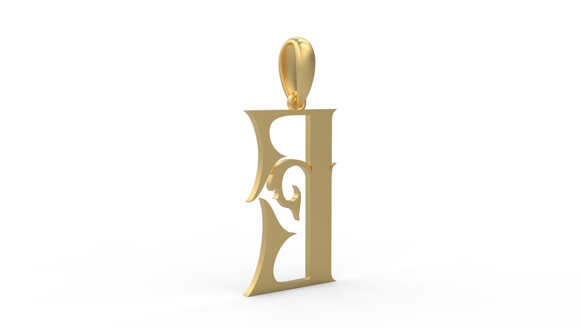 Initial Letters Pendant SkinerScort E 3D print model_3