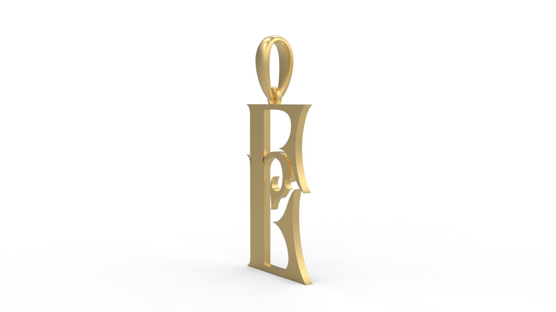 Initial Letters Pendant SkinerScort E 3D print model_1